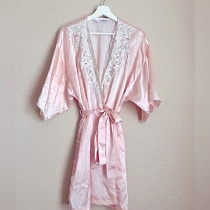 Vintage Etienne Embroidered Silky Robe